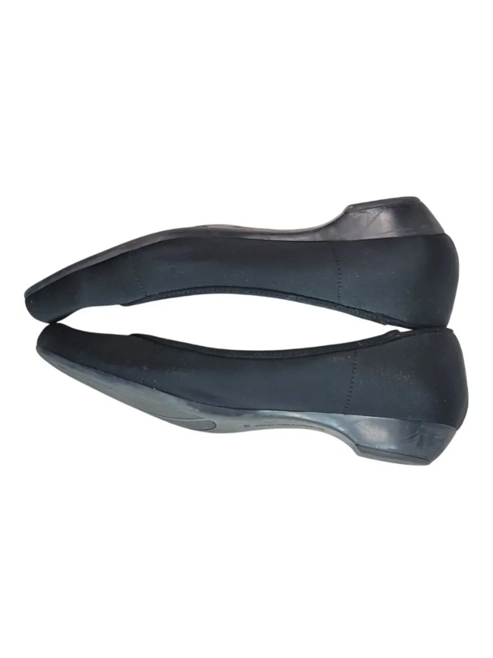 Bandolino Williamson Ballet Flat Shoes Black Size 10 Round Toe Neoprene Fabric
